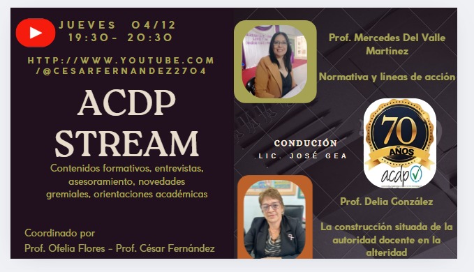 ACDP Stream: Conectando saberes y comunidad