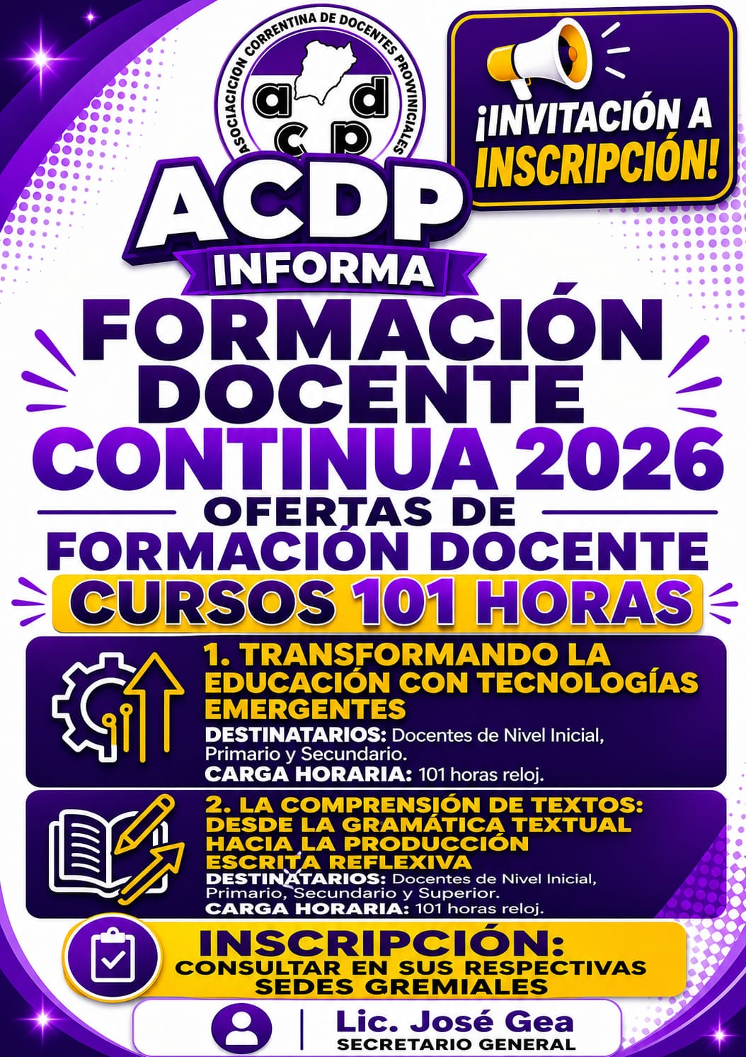 Abiertas las inscripciones para Formación Docente Continua 2026